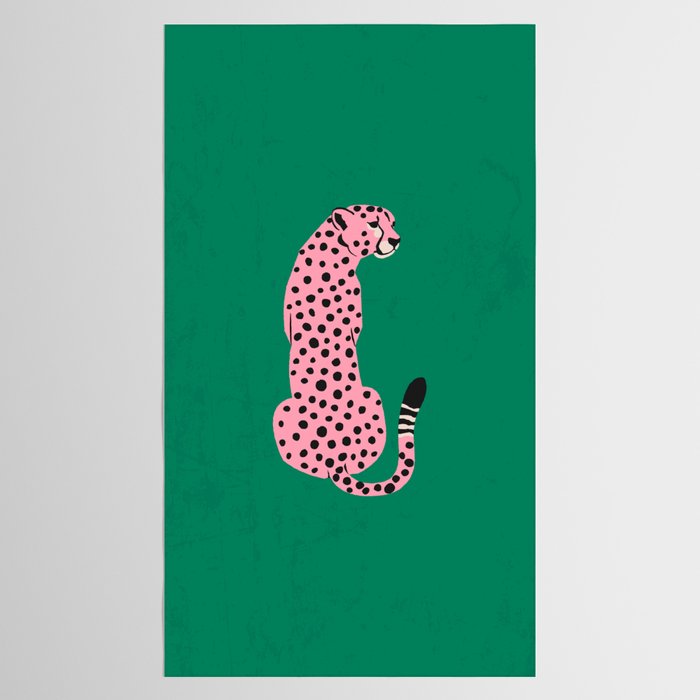 The Stare: Pink Cheetah Edition Tablecloth Gallery Image 2