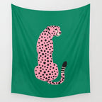 The Stare: Pink Cheetah Edition Wall Tapestry Gallery Image 4