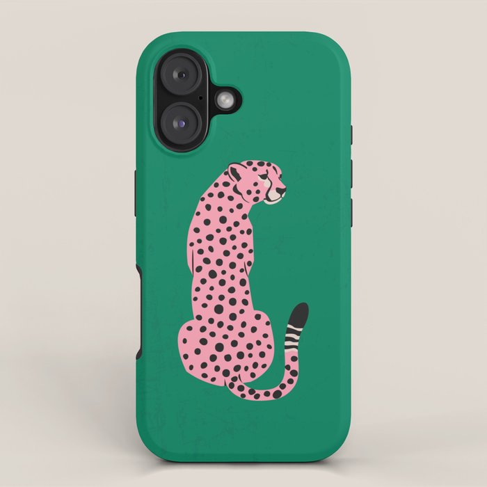 The Stare: Pink Cheetah Edition iPhone Case Gallery Image 1