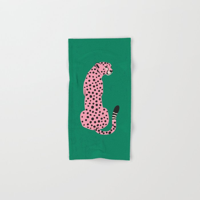 The Stare: Pink Cheetah Edition Bath Towel Gallery Image 1