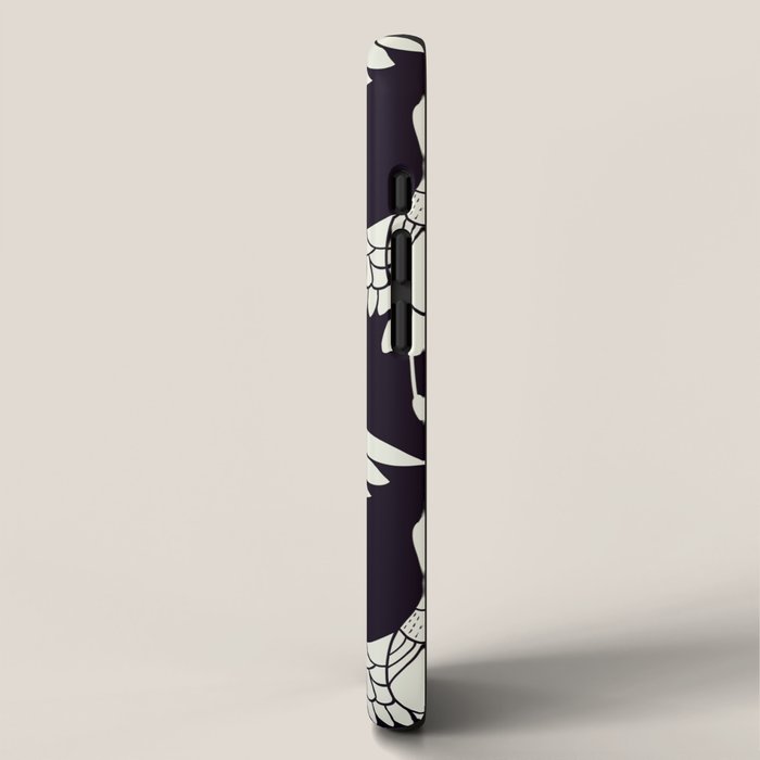 Japanese Crane Ornate Art Deco Black & White Pattern iPhone Case Gallery Image 2