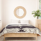 Japanese Crane Ornate Art Deco Black & White Pattern Duvet Cover Gallery Image 3