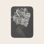 Lady with Birds(portrait) Bath Mat Gallery Image 1