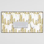 Pine Trees - Gold Palette Desk Mat Gallery Image 1