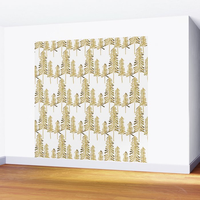 Pine Trees - Gold Palette Wall Mural Gallery Image 2