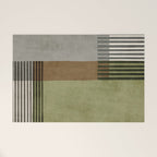 Black Green Brown Gray Bold Modern Artwork Welcome Mat Gallery Image 1
