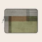 Black Green Brown Gray Bold Modern Artwork Laptop Sleeve Gallery Image 1