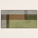 Black Green Brown Gray Bold Modern Artwork Desk Mat Gallery Image 3