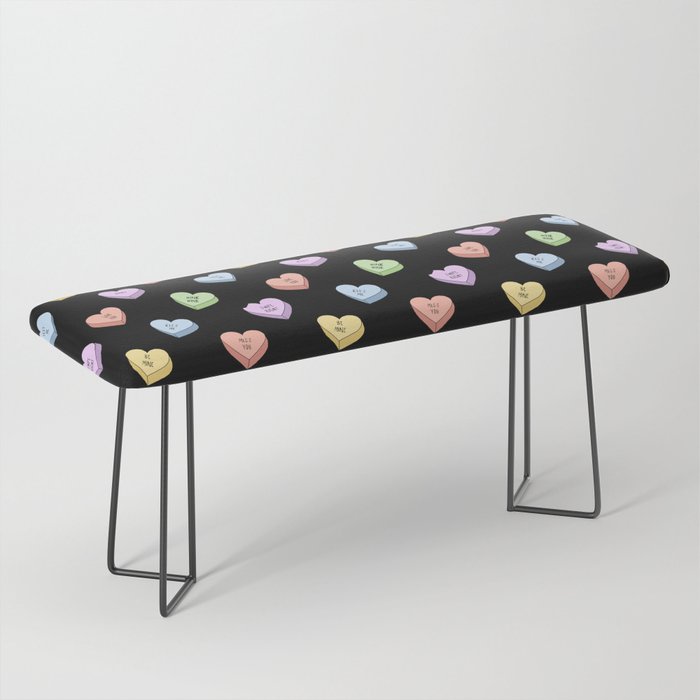 Colorful love heart candy pattern Bench Gallery Image 1