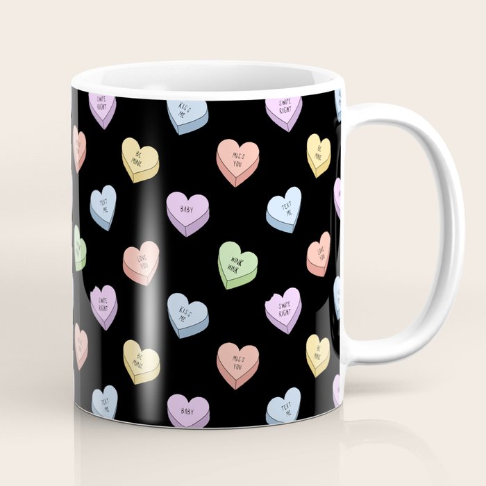 Colorful love heart candy pattern Coffee Mug Gallery Image 1