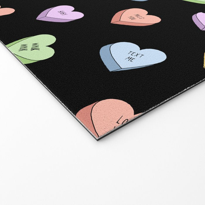 Colorful love heart candy pattern Welcome Mat Gallery Image 2