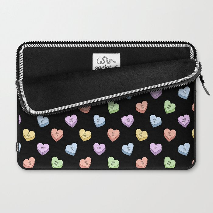 Colorful love heart candy pattern Laptop Sleeve Gallery Image 2