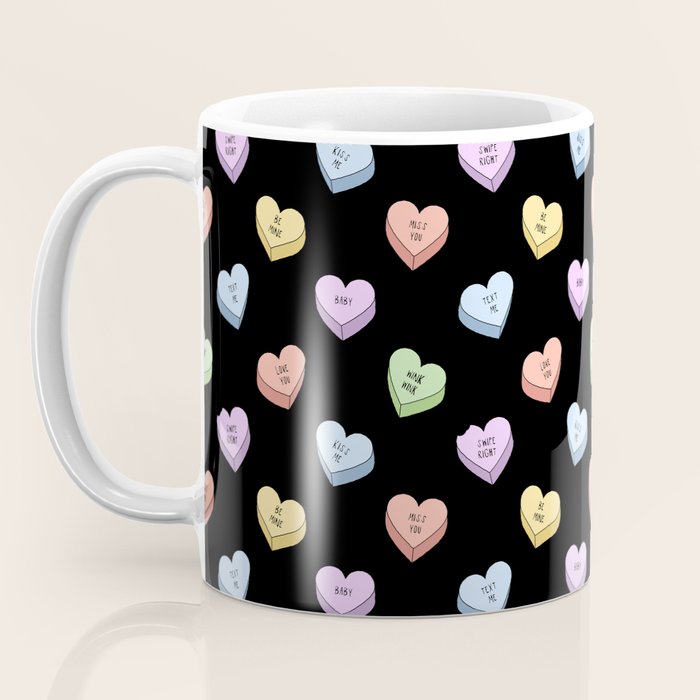 Colorful love heart candy pattern Coffee Mug Gallery Image 3