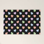 Colorful love heart candy pattern Welcome Mat Gallery Image 1