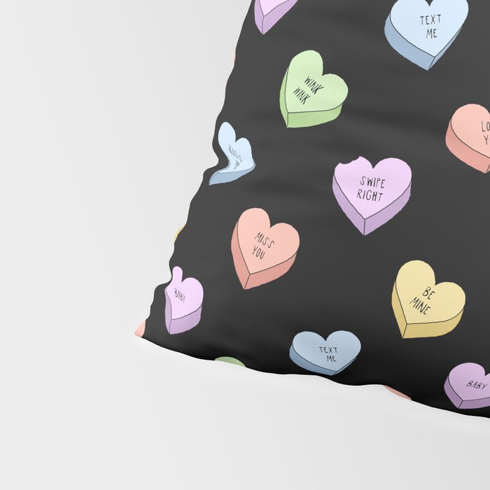 Colorful love heart candy pattern Pillow Sham Gallery Image 4