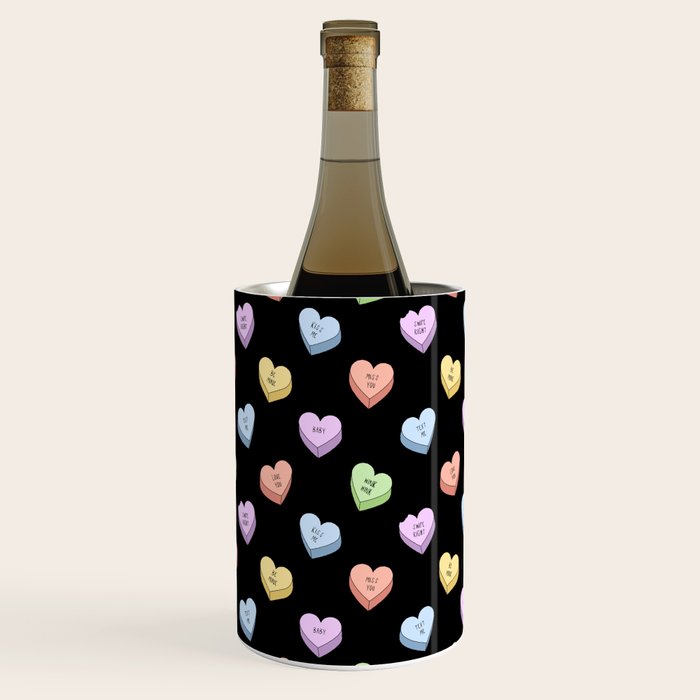 Colorful love heart candy pattern Wine Chiller Gallery Image 2