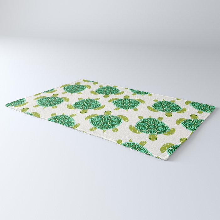 Sea Turtle - Green Palette Rug Gallery Image 3