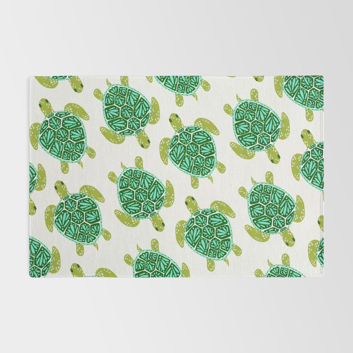 Sea Turtle - Green Palette Rug Gallery Image 2
