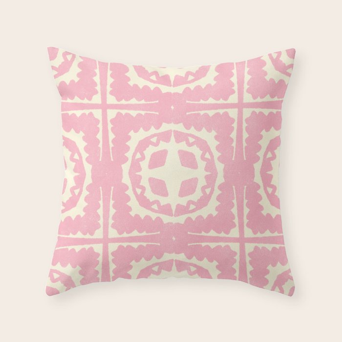 sayulita, pink Throw Pillow Gallery Image 1