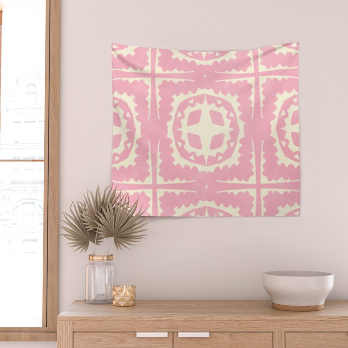 sayulita, pink Wall Tapestry Gallery Image 2
