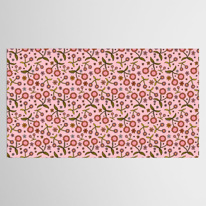 Cherry Flower Print Tablecloth Gallery Image 2
