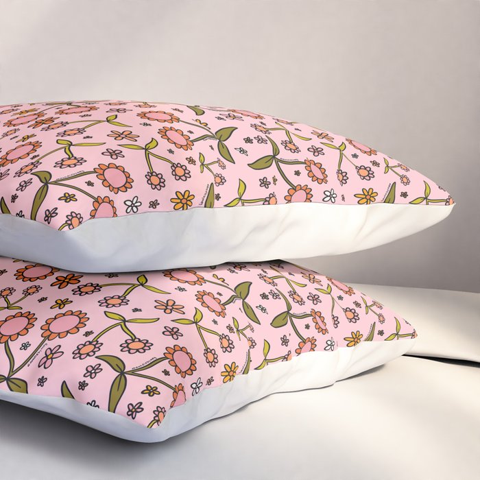Cherry Flower Print Pillow Sham Gallery Image 3