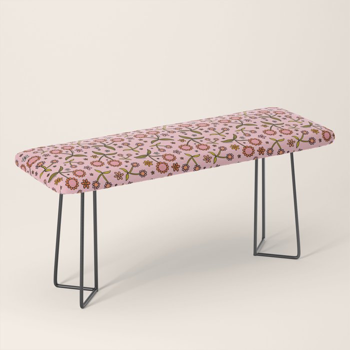 Cherry Flower Print Bench Gallery Image 1