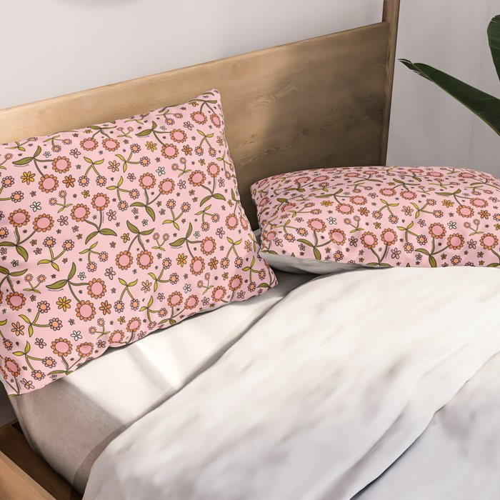 Cherry Flower Print Pillow Sham Gallery Image 2