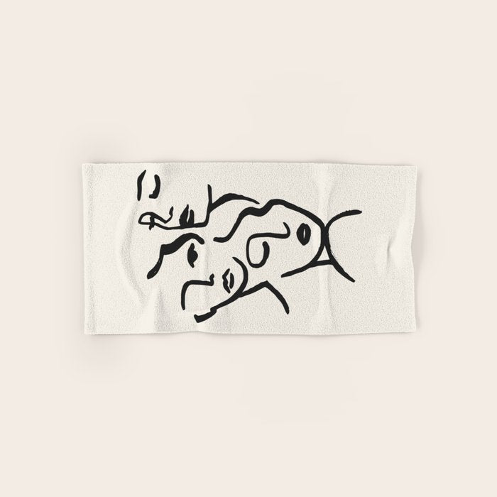 Faces Bath Towel Gallery Image 1