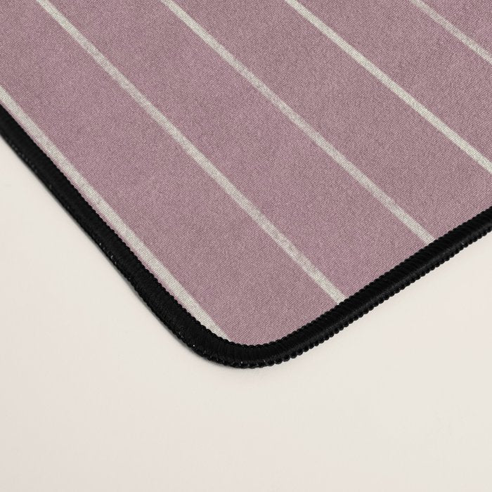 Romantic Botanica Coordinator - Thin Stripes in Rosewood Pink Desk Mat Gallery Image 4