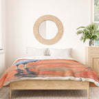 Great Blue Heron in Marsh Duvet Cover Gallery Image 3