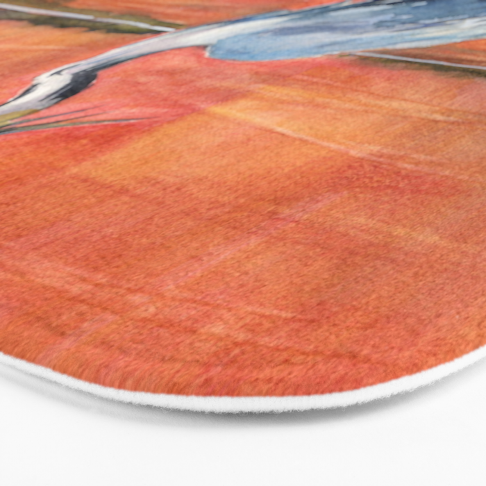 Great Blue Heron in Marsh Bath Mat Gallery Image 3