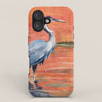 Great Blue Heron in Marsh iPhone Case Gallery Image 1