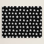 Star Pattern White On Black Jigsaw Puzzle Gallery Image 1