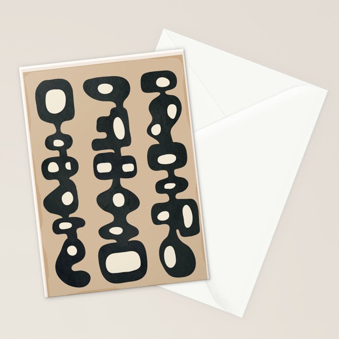 Mid-Century Abstract Balance 01 Stationery Card Gallery Image 2