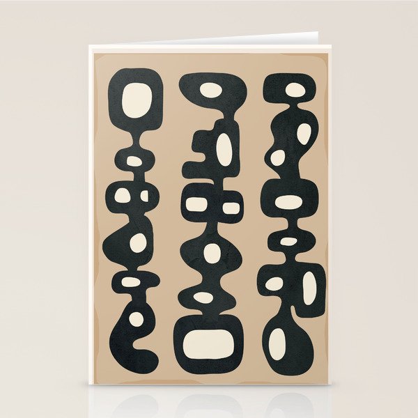 Mid-Century Abstract Balance 01 Stationery Card Gallery Image 2