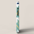 Harper Floral Prints, Teal, Navy, Yellow iPhone Case Gallery Image 2