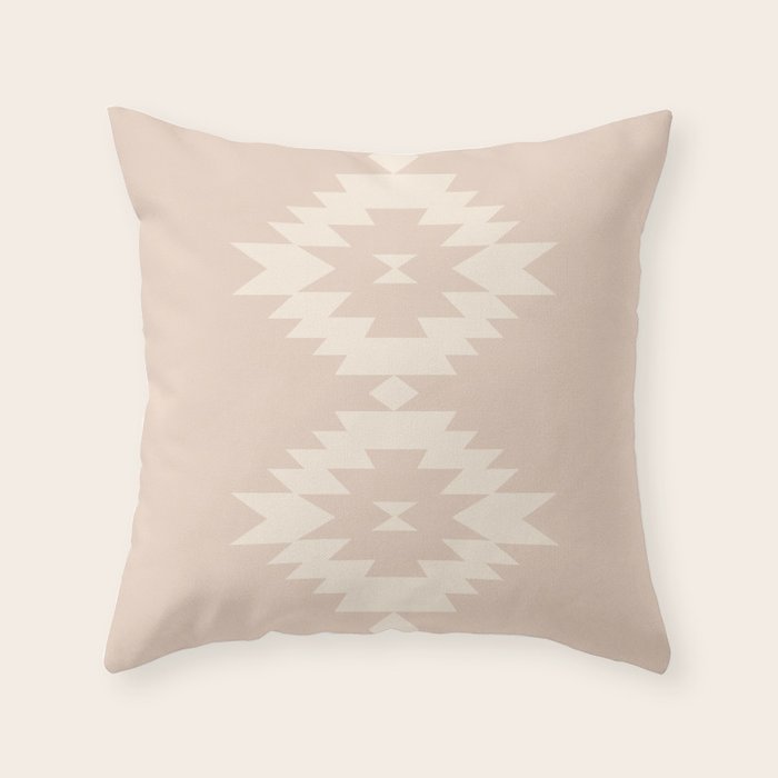 Southwestern Minimalism - Neutral Pink Throw Pillow Gallery Image 1