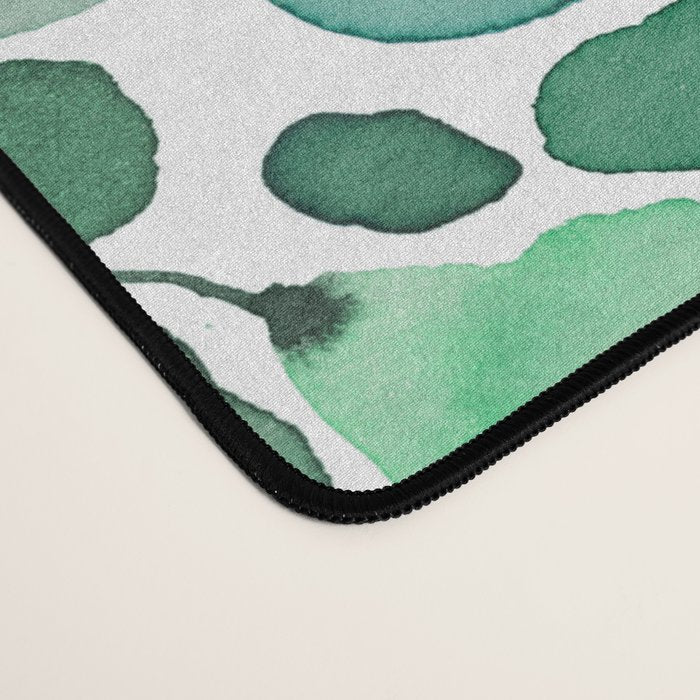 Watercolor Eucalyptus Botanical Green Leaves Desk Mat Gallery Image 4