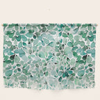 Watercolor Eucalyptus Botanical Green Leaves Wall Hanging Gallery Image 1