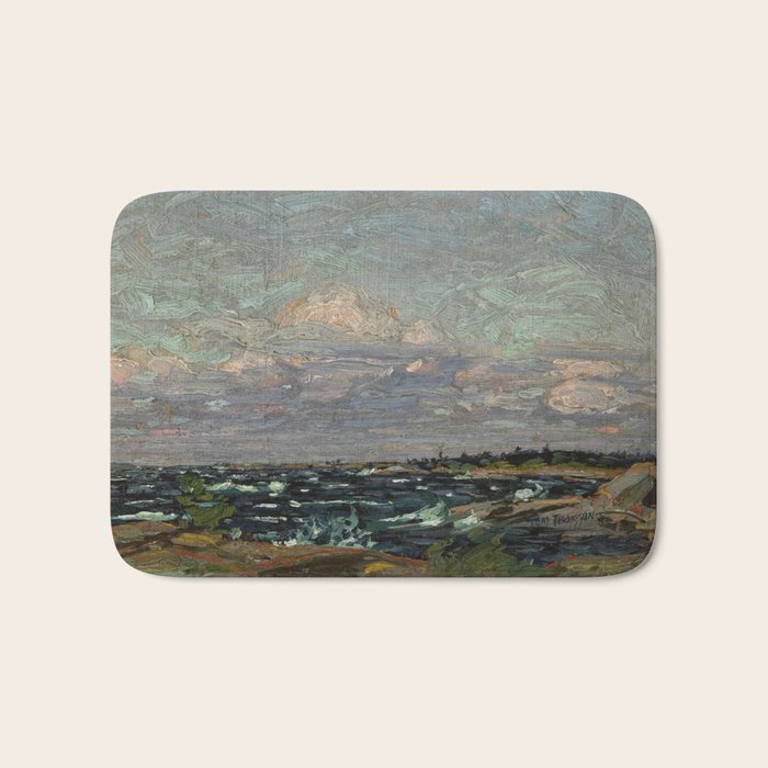 Tom Thomson Windy Day- Rough Weather in the Islands 1914. Canadian Landscape Artist Bath Mat Gallery Image 1