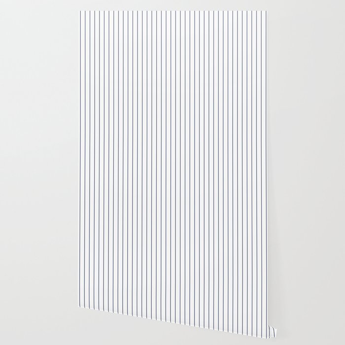 Classic Blue Baseball Stripe Lines On White Wallpaper Gallery Image 2