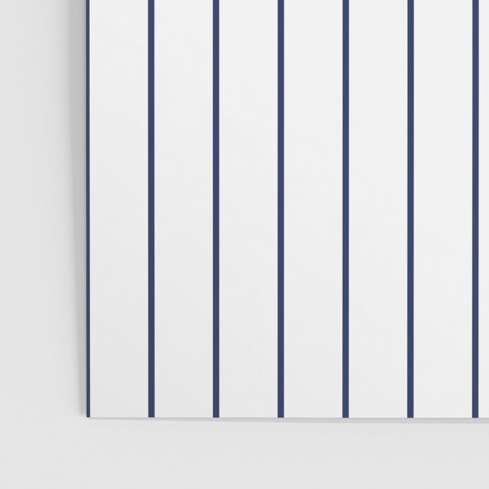 Classic Blue Baseball Stripe Lines On White Poster Gallery Image 3