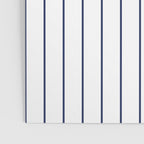 Classic Blue Baseball Stripe Lines On White Poster Gallery Image 3