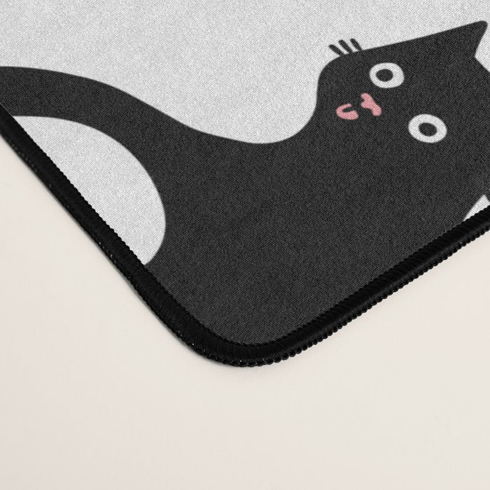 Black Cats Blep! Desk Mat Gallery Image 4