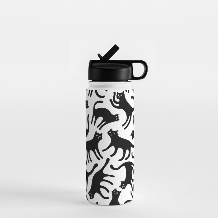 Black Cats Blep! Water Bottle Gallery Image 1