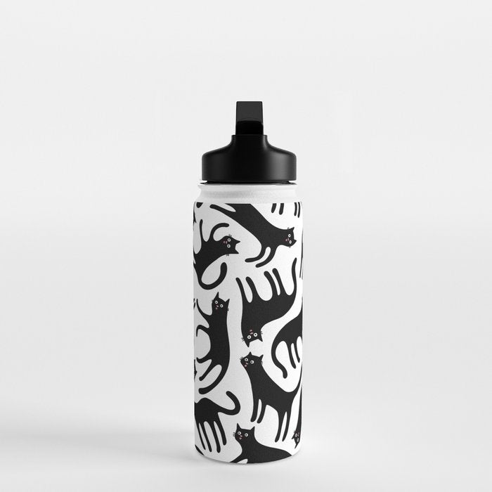 Black Cats Blep! Water Bottle Gallery Image 3