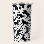Black Cats Blep! Travel Mug Gallery Image 1