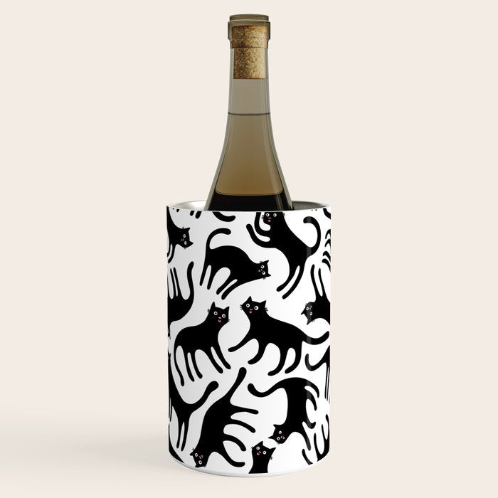 Black Cats Blep! Wine Chiller Gallery Image 1