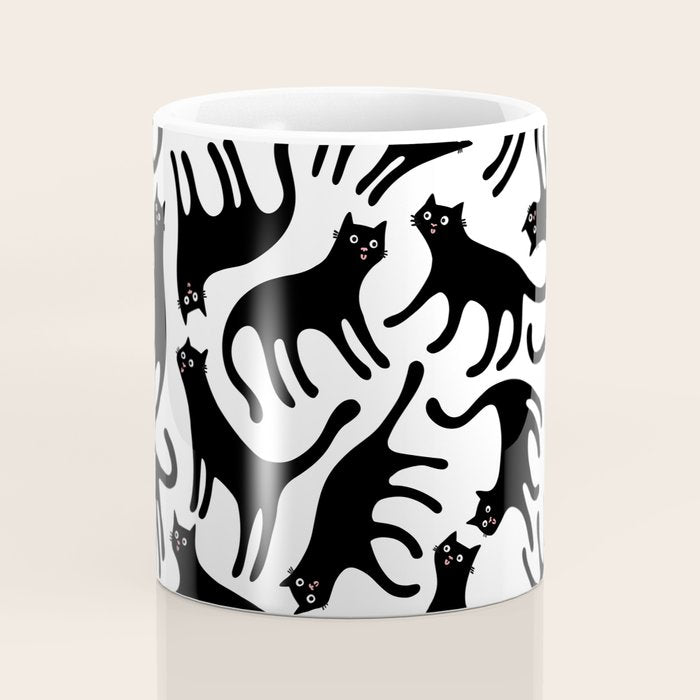 Black Cats Blep! Coffee Mug Gallery Image 4